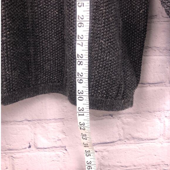 Structure VTG 90s Y2K Preppy Crew Neck Ribbed Casual Knit Gray Henley Men's L - Picture 11 of 12